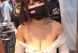 【巨乳】台湾屋台の看板娘、17歳の癖におっぱいが生意気すぎると話題にｗｗｗ（動画あり）