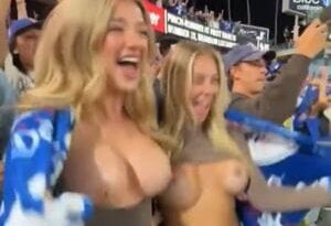 【動画】大谷翔平のホームランでおっぱい見せてくれるギャルカップル